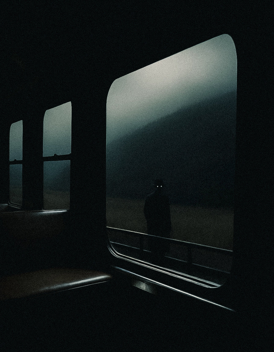 Train Station - Póster de Arte Oscuro | Viaje Contemplativo