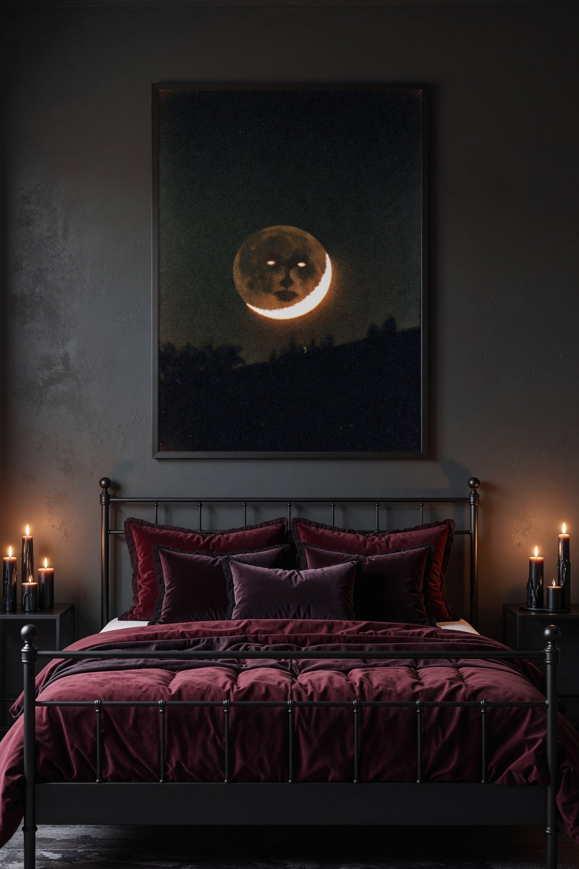 Moonlight II - Framed Poster | Lunar Dark Art
